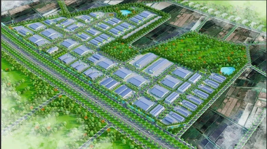 Phối cảnh cụm công nghiệp Tân Phong 2 quy mô hơn 64ha đất tại xã Tân An (Hải Phòng).